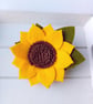 Handmade Wool Felt Sunflower Brooch