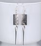 CRAFTERS EARRINGS SILVER needle tape cute sewer hobbiest - Image 4