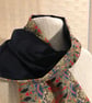 Liberty of London Print Long Scarf.Cotton Tana Lawn and Velvet   - Image 3