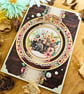 Well Done Vintage Style Card With A Photo Camera & Florals, Beige & Brown - Image 6