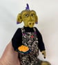 George the dragon, hand sculpted polymer clay dragon, art doll, ooak sculpture