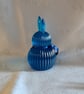 Little Blue coloured Spring Bunny Ornament - Resin - Image 2