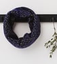 Scatter knitted cowl - nightfall and lime - Image 1