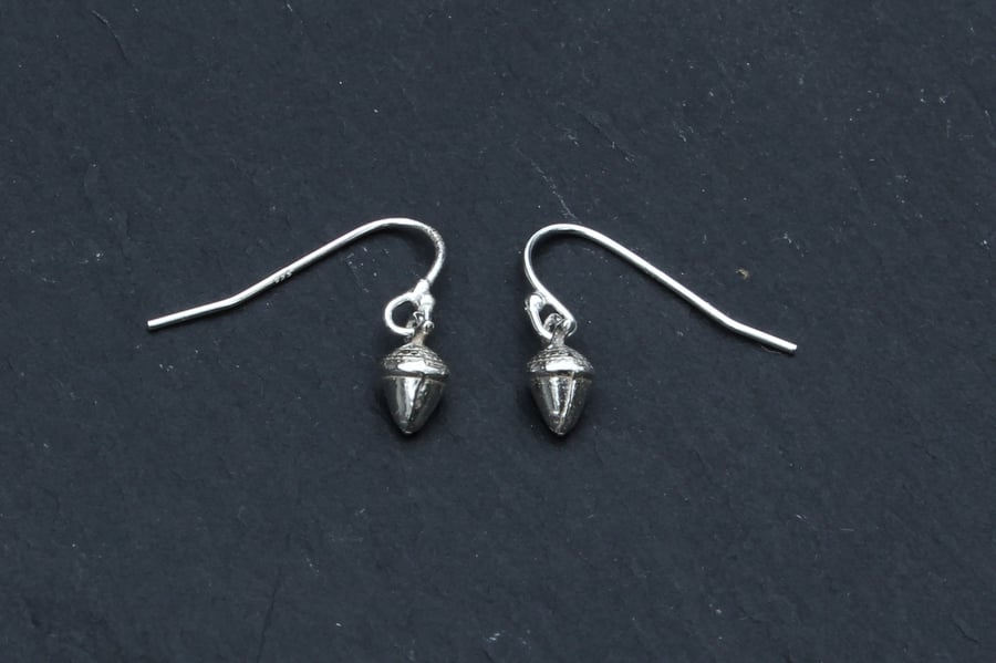 Sterling silver acorn earrings
