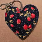 Raspberry Heart Keyring