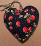 Raspberry Heart Keyring - Image 1