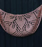 Chunky hand knit lace capelet in blossom pink 100% wool - design SB168 - Image 7