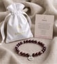 Garnet Crystal Bracelet, Strength & Passion, Personalised Engraved Gift - Image 4