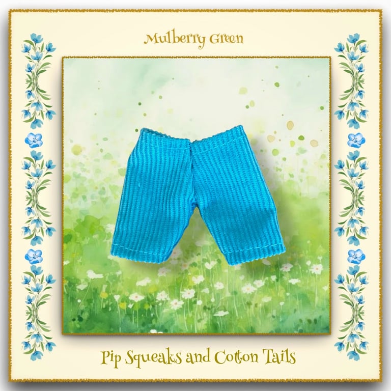 Pip Squeaks' and Cotton Tails' Turquoise Corduroy Trousers