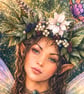 Birthday Card Woodland Fairy - Botanical Fairy & Butterfly - A5 Greeting Card - Image 3