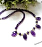 Designer Natural Zambian Amethyst & Peridot Sterling Silver Necklace - Image 3