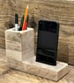 Reclaimed Wood Phone Stand Rustic Desk Tidy Sustainably Sourced - Image 3