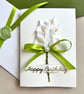 Elegant lily bouquet birthday card romantic wife floral keepsake mum luxury gift - Image 1