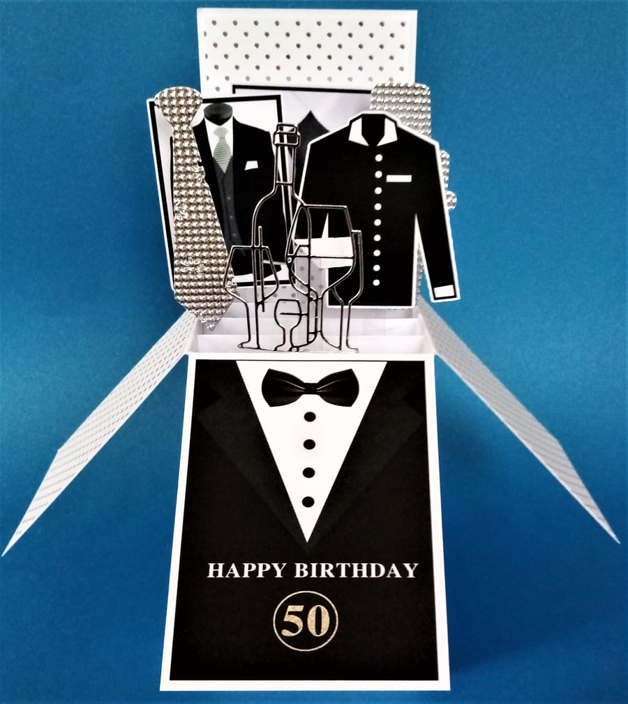 Men's 50th Birthday Card - Folksy