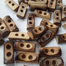 19mm 3 4"  Burnt Wood Vintage Toggle