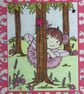 Handmade child's birthday card - fairy in the woods - have a magical birthday - Image 3