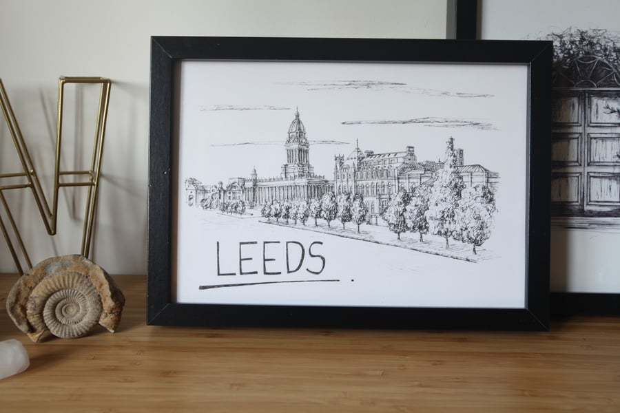 Leeds Skyline Print