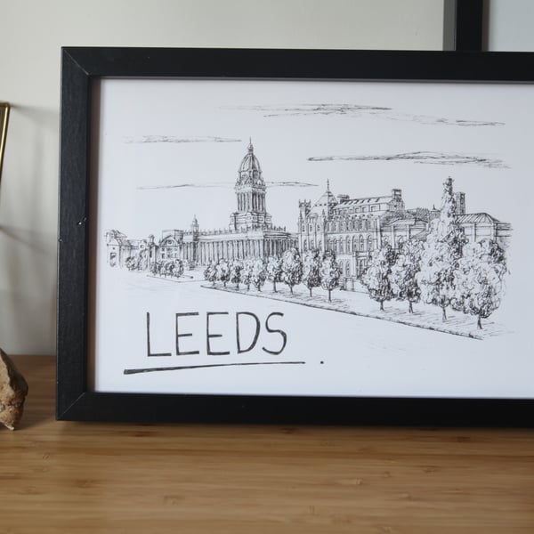 Leeds Skyline Print