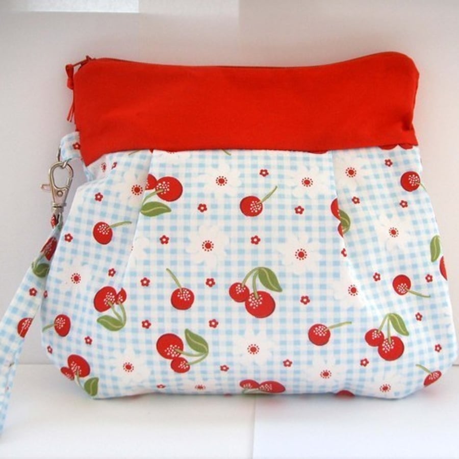 SALE SALE SALE Juicy Cherries Wristlet Clutch