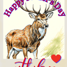 Stag Father's Day Card A5