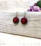 Christmas Poinsettia Drop Earrings - Festive Red Flower Holiday Jewellery - Image 8