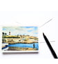 Blank Greetings Card of Plymouth Hoe From Original Painting  size A6 - Image 1