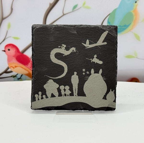 Totoro Studio Ghibli Laser Etched Coaser