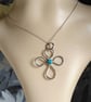 Turquoise cross necklace sterling silver hallmarked - Image 3