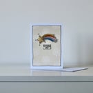 'Birthday Star' - Handmade Blank Card