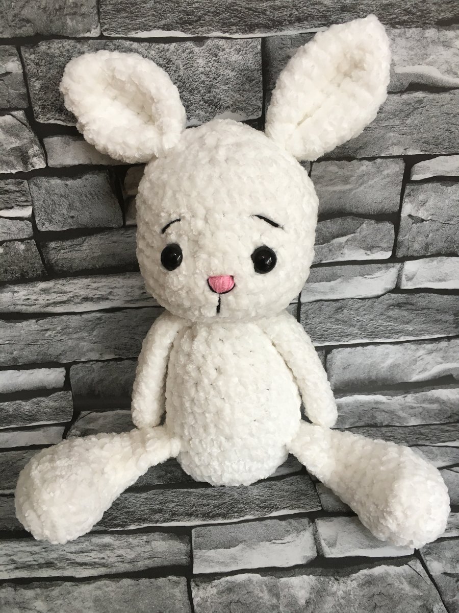 Cute crocheted white bunny 