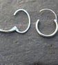 Rustic silver disc hoop earrings - Image 6
