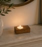 Reclaimed Teak Tealight Candle Holder – Handmade Contemporary Wooden Home Décor