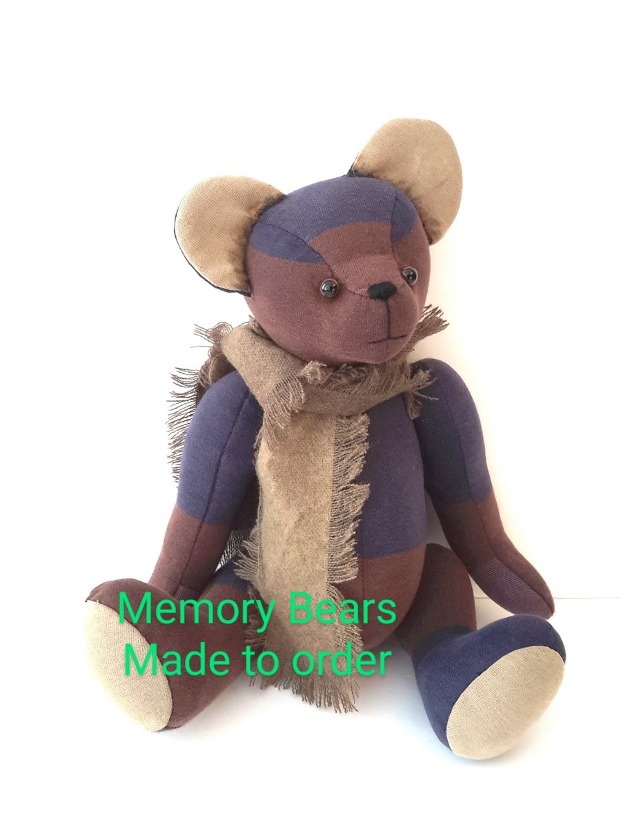 Deposit for Custom order Memory Bear, made to order keepsake Teddy Bear