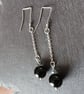 Onyx chain drop earrings - Image 3