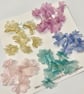 Metallic Silk Organza Violet Gold Apple Blossom Flowers - Image 4
