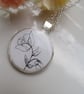 Printed Polymer Clay Pendant Necklace - Image 1