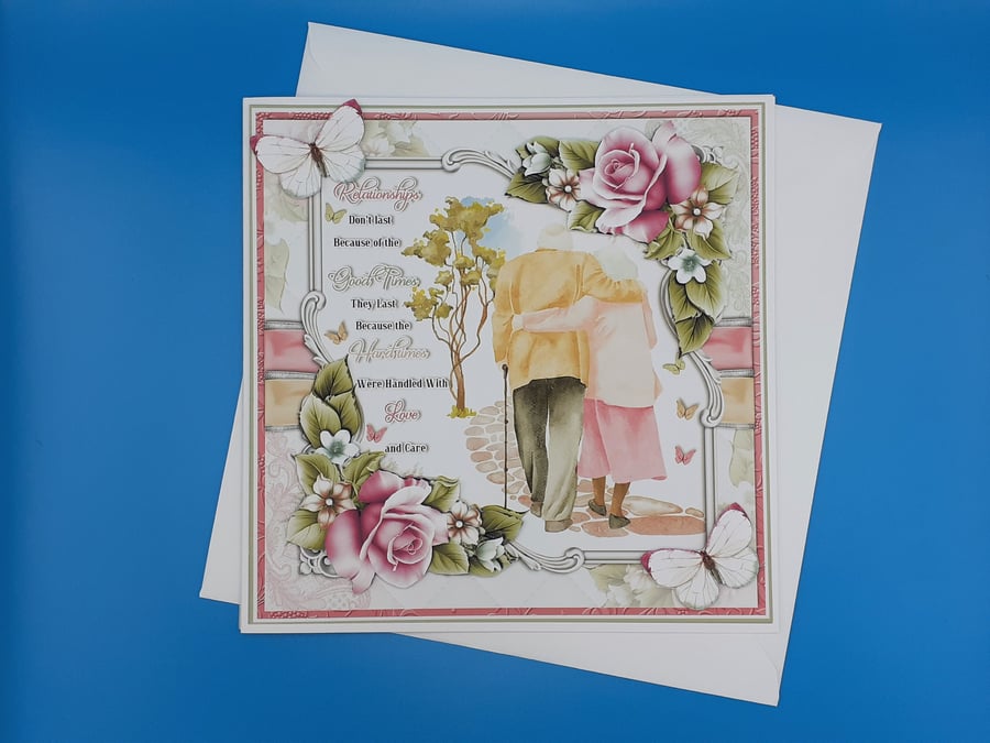Wedding Anniversary Card, 8x8 inches, 8x8inches, Wife, Husband, Friends