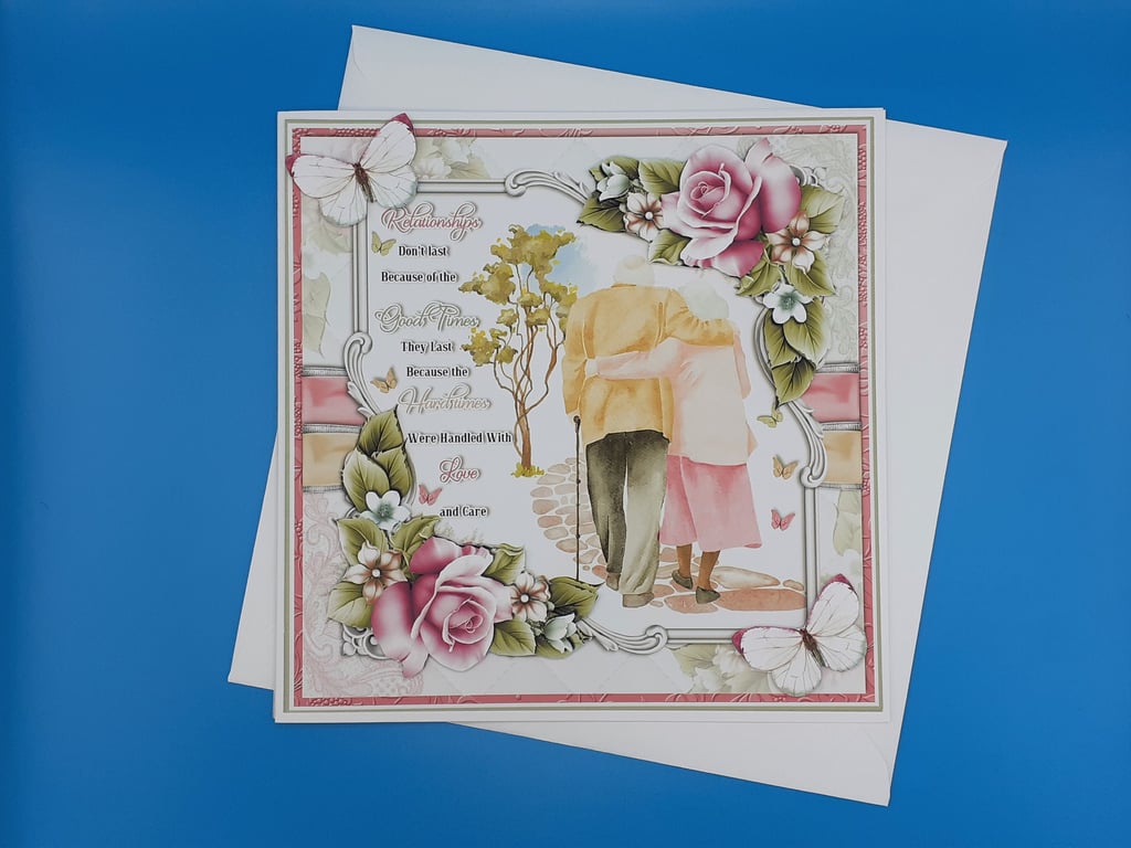 Wedding Anniversary Card, 8x8 inches, 8x8inches, Wife, Husband, Friends