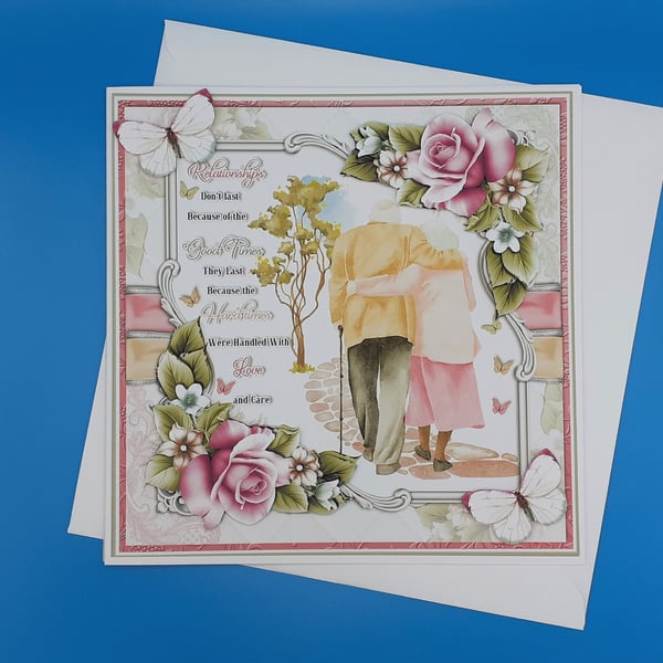 Wedding Anniversary Card, 8x8 inches, 8x8inches, Wife, Husband, Friends