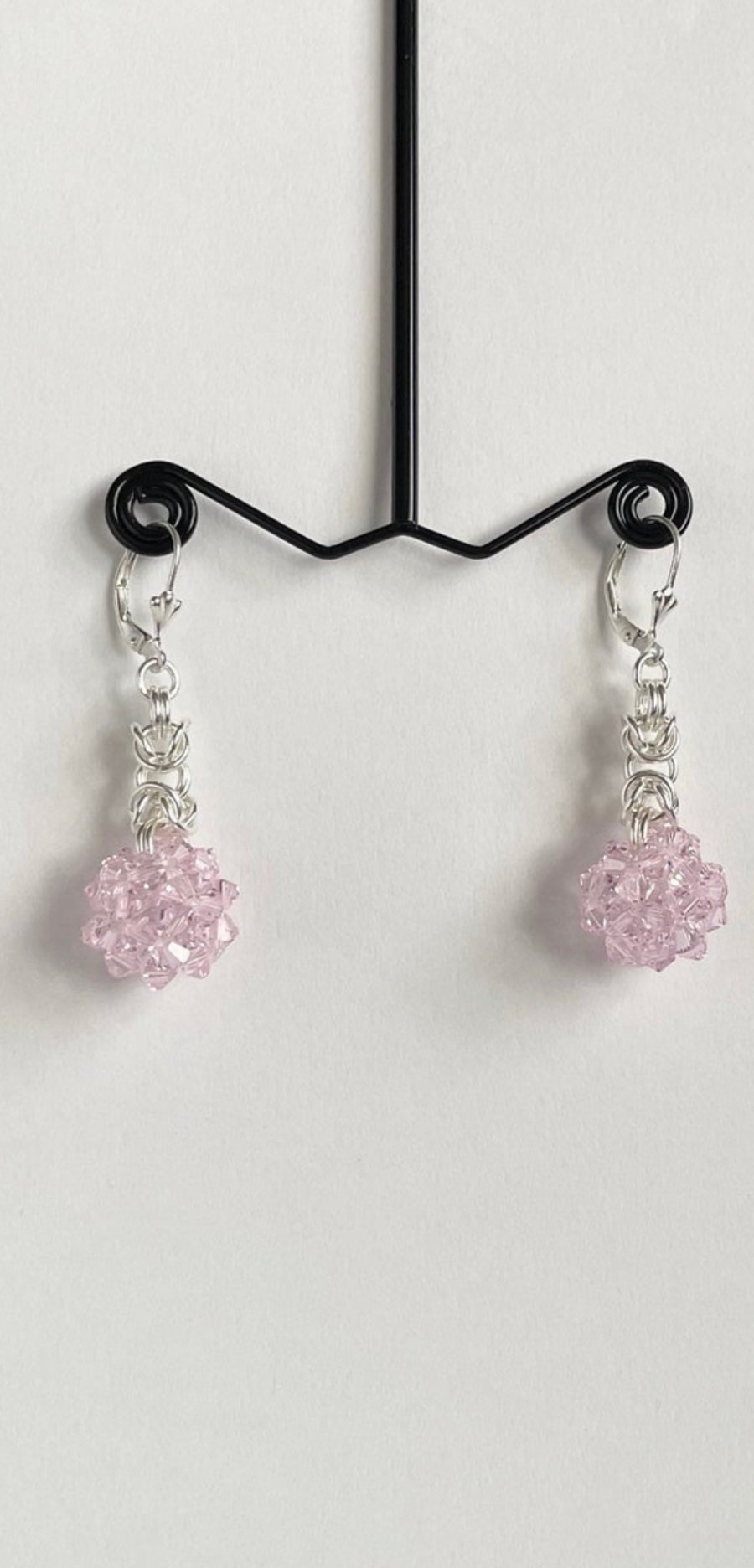 Crystal Sterling Silver Earrings