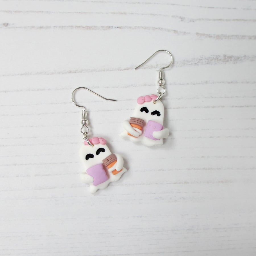 Halloween Girl Boss Ghost Earrings