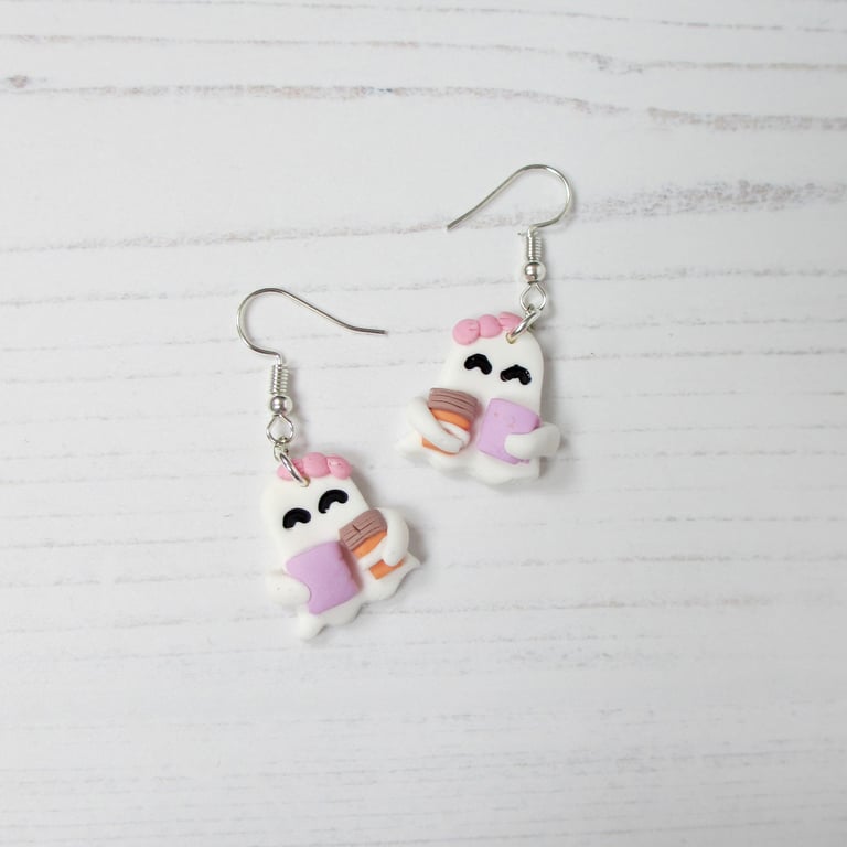 Halloween Girl Boss Ghost Earrings