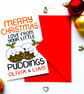 Personalised Christmas Puddings Card for Grandparents, Auntie, Uncle  - Image 7