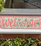 Hand painted Wooden Welcome sign - Image 2