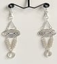 Sterling Silver Chainmaille Statement Earrings - Image 1