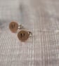 Copper Personalised Initial Stud Earrings, Letter earrings, Gift For Her - Image 4