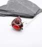 lampwork glass robin pendant necklace - Image 3