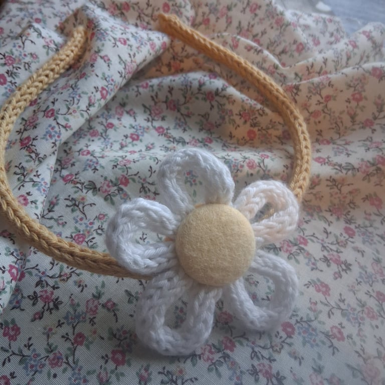 cute wool flower hairband alice band no h2