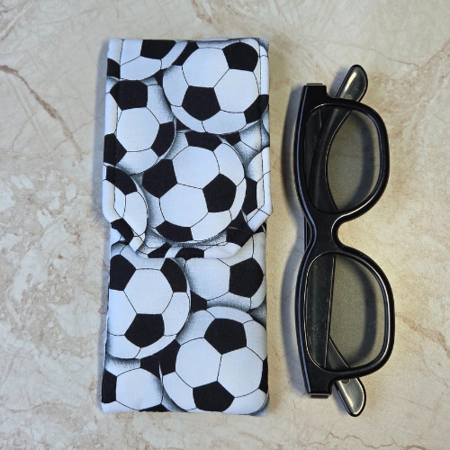 Handmade soft fabric football glasses case