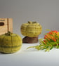 Hand knitted decorative pumpkins, Halloween decor, Autumn decor, Set of two - Image 1